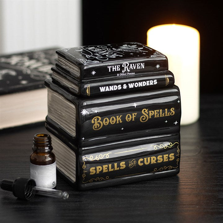 Magical book of spells oil burner