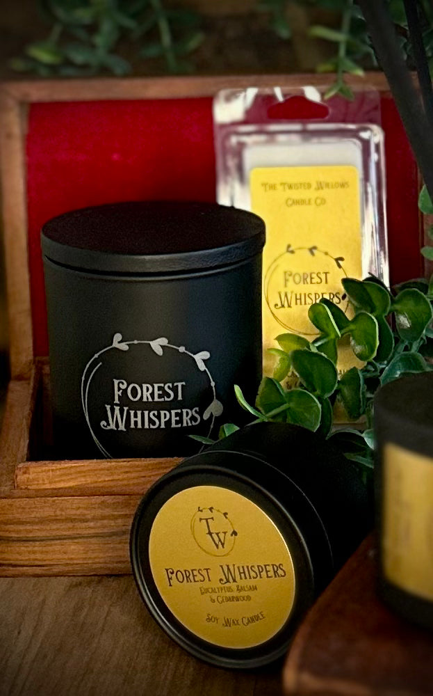 Forest Whispers Candle in black etched jar