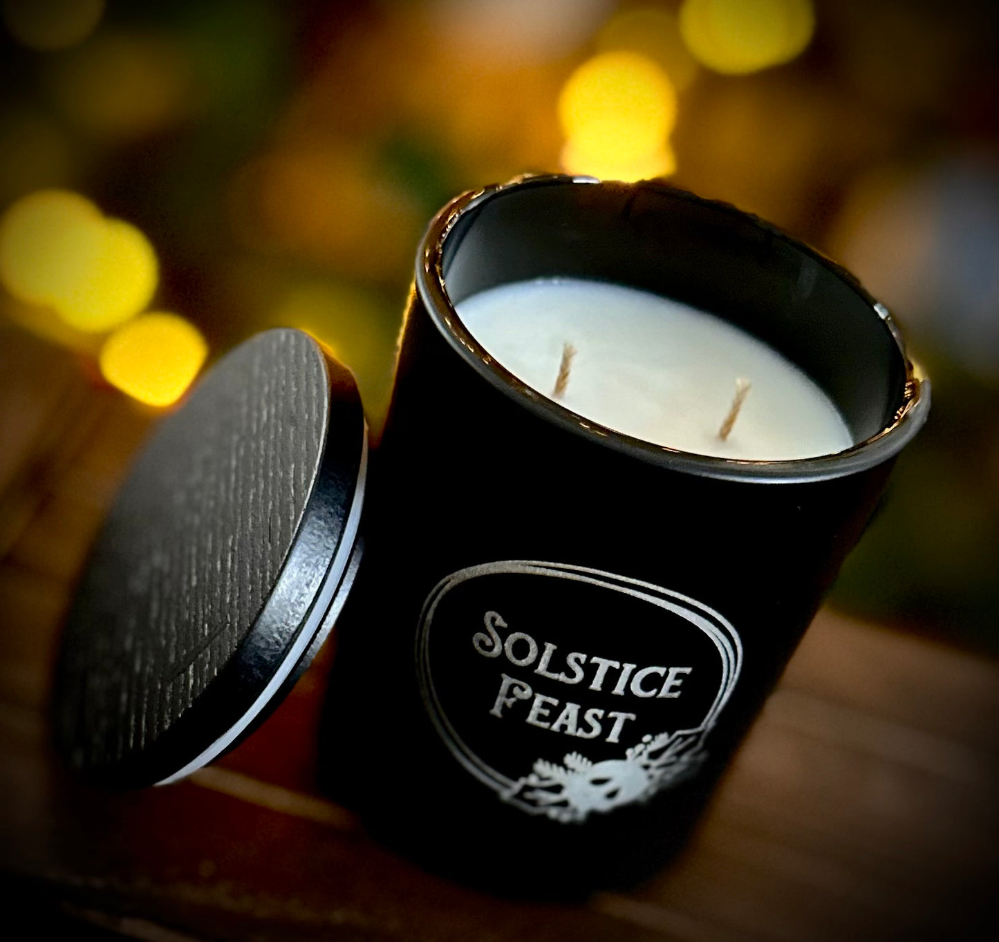 Solstice Feast Etched Candle