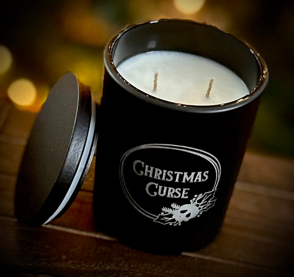Christmas Curse Etched Candle