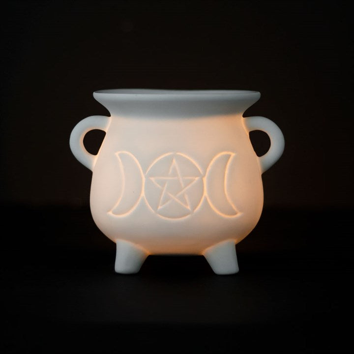 White Cauldron Oil Burner