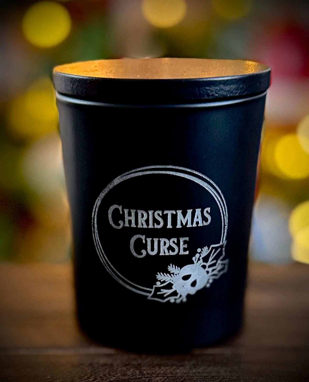 Christmas Curse Etched Candle