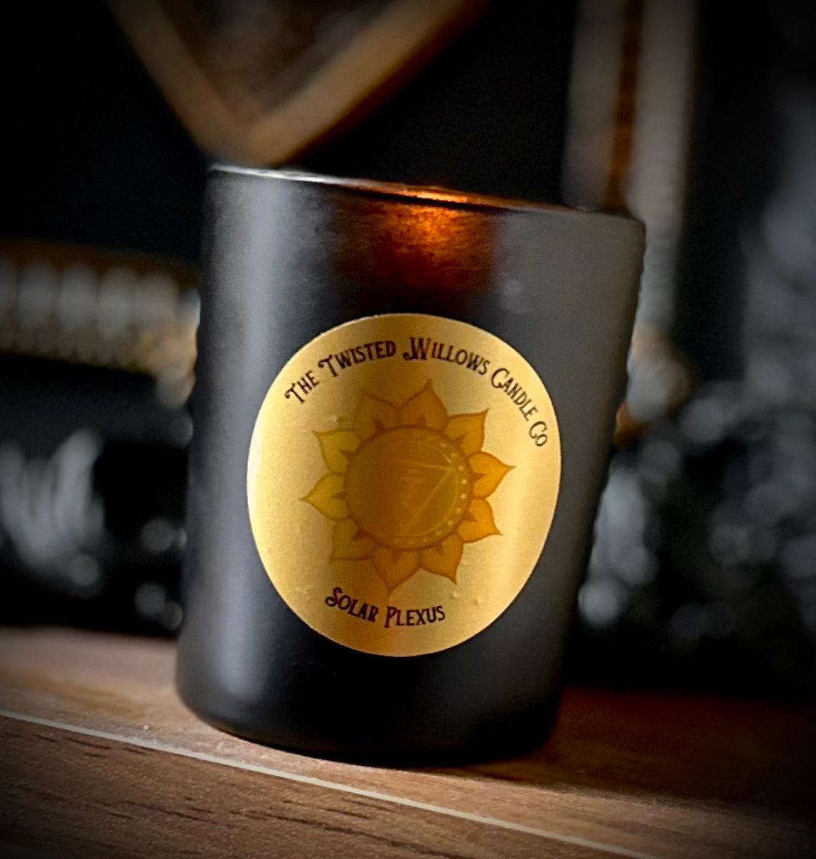 Empowerment virtual with solar plexus candle, ginger and lemon oils radiating confidence and energetic renewal.