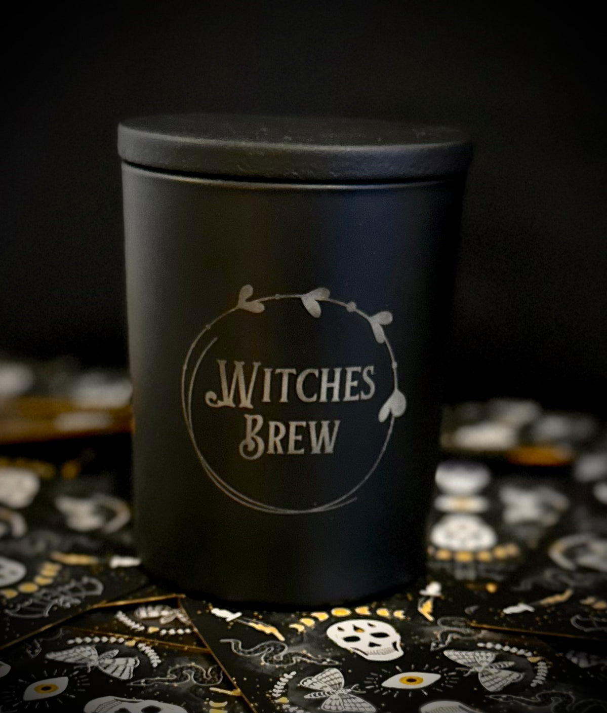 Witches Brew Candle in etched black jar
